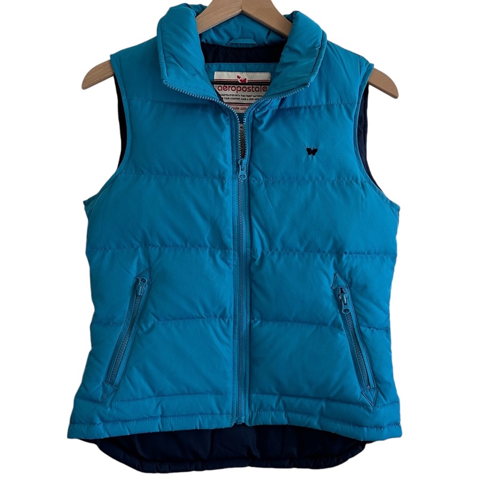 Aeropostale Down Fill Puffer Zip Up Vest Size Medium